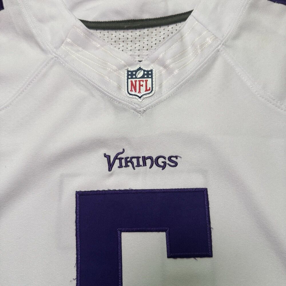 Nike Minnesota Vikings Teddy Bridgewater On Field Jersey Size 44 NFL #5 White - Picture 7 of 9